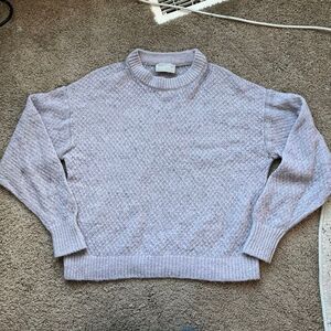 Everlane Alpaca Wool Blend Crewneck Sweater Lilac Periwinkle SZ L
